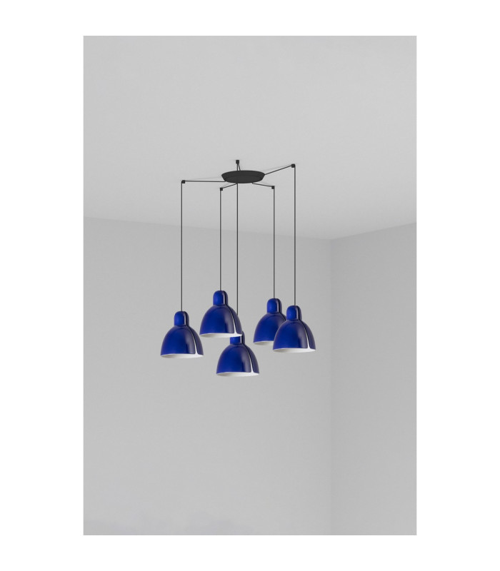 Venice 5 Light Cluster Pendant Ceiling Light Blue