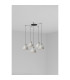 Venice 5 Light Cluster Pendant Ceiling Light Black & White Gloss