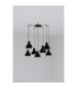 Venice 7 Light Cluster Pendant Ceiling Light Shiny Black