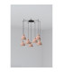 Venice 7 Light Cluster Pendant Ceiling Light Pink