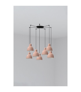 Venice 7 Light Cluster Pendant Ceiling Light Pink