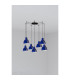 Venice 7 Light Cluster Pendant Ceiling Light Blue