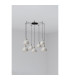 Venice 7 Light Cluster Pendant Ceiling Light Black & White Gloss