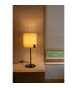 Nila Table Lamp With Round Shade Matt Black With Off White Shade-2