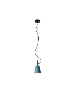 Studio 11cm Dome Pendant Ceiling Light Matt Black Blue-1