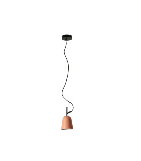 Studio 11cm Dome Pendant Ceiling Light Matt Black Pink