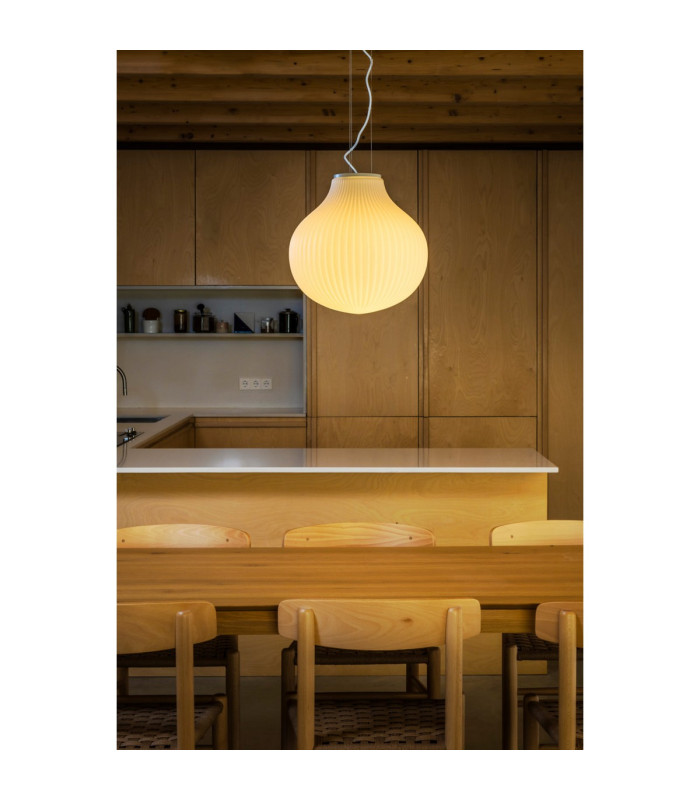 Isabelle 40cm Globe Pendant Ceiling Light Matt White-2