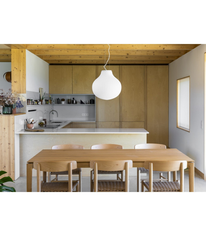 Isabelle 40cm Globe Pendant Ceiling Light Matt White-3