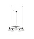 Tatawin Small 5 Light Cylindrical Pendant Ceiling Light Satin Black Opal