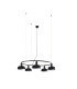 Tatawin Small 5 Light Cylindrical Pendant Ceiling Light Satin Black-1