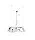 Tatawin Medium 5 Light Cylindrical Pendant Ceiling Light Satin Black Opal-1