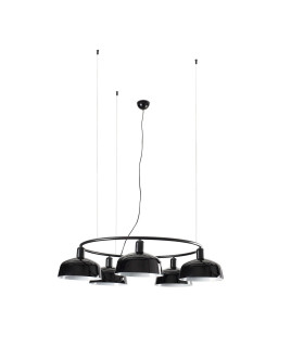 Tatawin Medium 5 Light Cylindrical Pendant Ceiling Light Satin Black