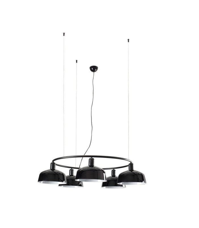 Tatawin Medium 5 Light Cylindrical Pendant Ceiling Light Satin Black