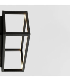 Tide 60cm Bathroom Over Mirror Light Matt Black 3000K IP44