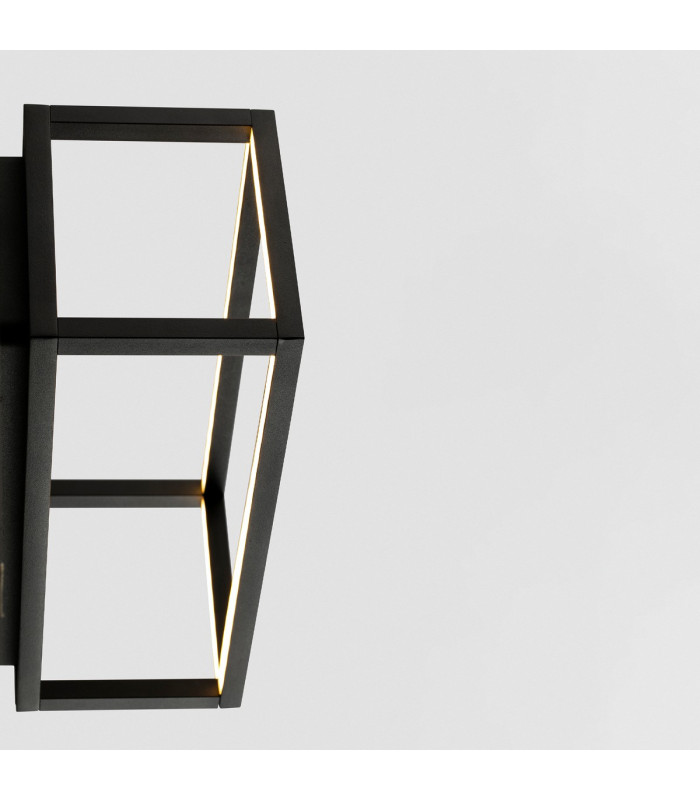 Tide 60cm Bathroom Over Mirror Light Matt Black 3000K IP44