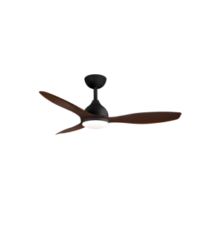 Elite DC Ceiling Fan Black/Walnut 122cm WIFI 18W CCT LED Light 8 Speed with Remote Control-1