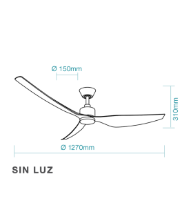 Genoa DC Ceiling Fan White 127cm WIFI 8 Speed with Remote Control-2