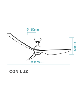 Genoa DC Ceiling Fan Black 127cm WIFI 16w CCT LED Light 8 Speed with Remote Control-2