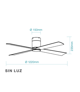 Carrara DC Ceiling Fan Black 122cm WIFI 8 Speed with Remote Control-2