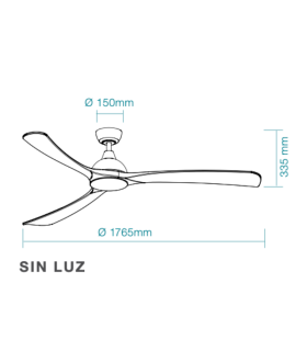 Norfolk DC Ceiling Fan Black WIFI 8 Speed with Remote Control-2