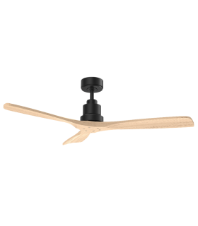 Mallorca DC Ceiling Fan Black/Natural 132cm WIFI 8 Speed with Remote Control-1