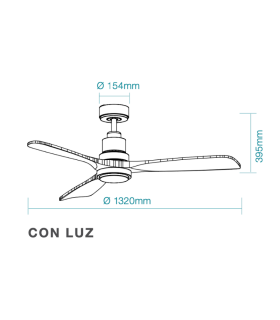 Mallorca DC Ceiling Fan White/Natural 132cm WIFI 20W CCT LED Light 8 Speed with Remote Control-2