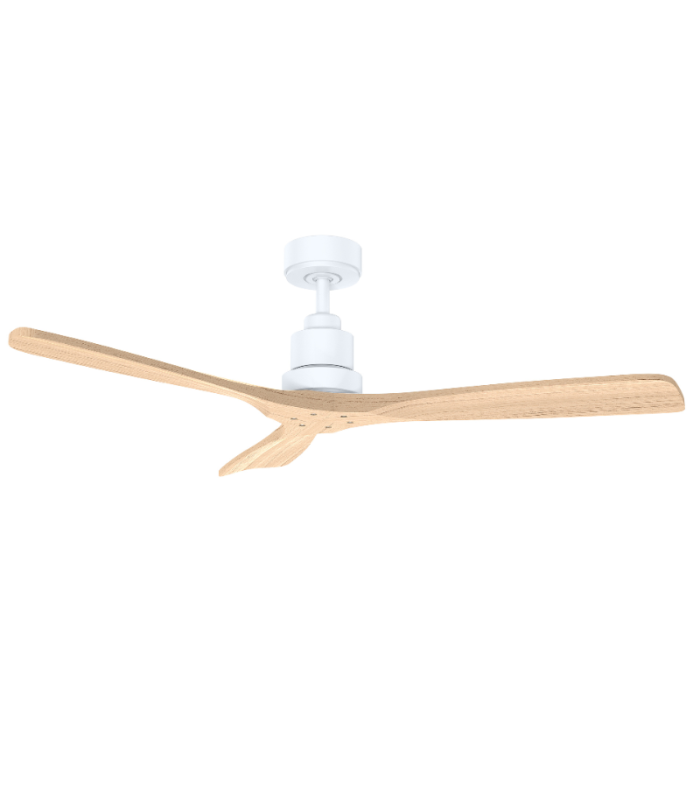 Mallorca White/Natural DC Ceiling Fan 132cm WIFI 8 Speed with Remote Control-1