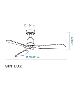 Mallorca DC Ceiling Fan Black/Walnut 132cm WIFI 20W 8 Speed with Remote Control-2