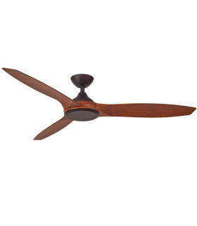 Newport DC Ceiling Fan Black/Walnut 142cm 5 Speed with Remote Control-1