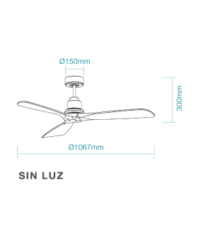 Mini Menorca DC Ceiling Fan Black/Walnut 106cm 6 Speed with Remote Control-2