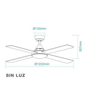 Link DC Ceiling Fan White 122cm 5 Speed with Remote Control-2