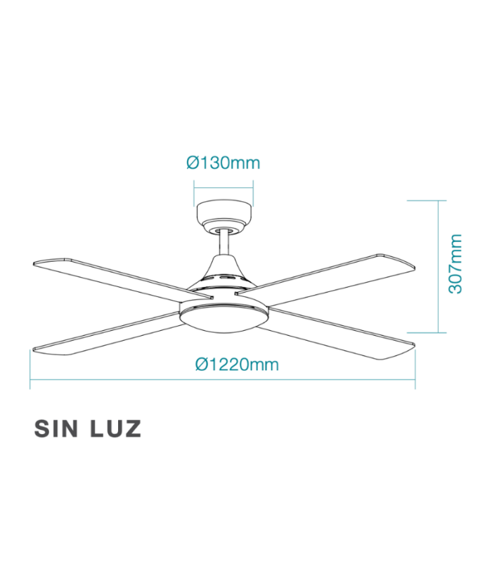 Link DC Ceiling Fan White 122cm 5 Speed with Remote Control-2