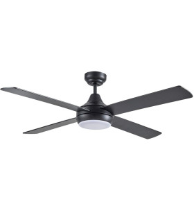 Link DC Ceiling Fan Black 122cm Light 15W CCT Dim 5 Speed with Remote Control-1