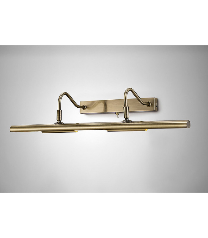 Abacus 16W Replaceable LED Dimmable Picture Light Switched 2700K Antique Brass-2