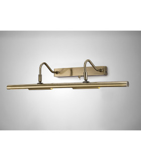 Abacus 16W Replaceable LED Dimmable Picture Light Switched 3000K Antique Brass-2