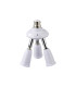 Additions 1 to 3 B22 to E27 Converter White Adjustable Lampholders-1