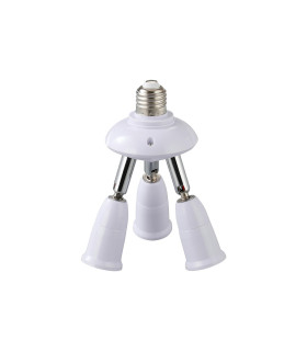 Additions 1 to 3 E27 Converter White Adjustable Lampholders-1