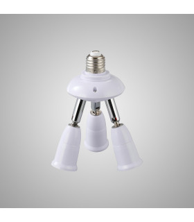 Additions 1 to 3 E27 Converter White Adjustable Lampholders-2