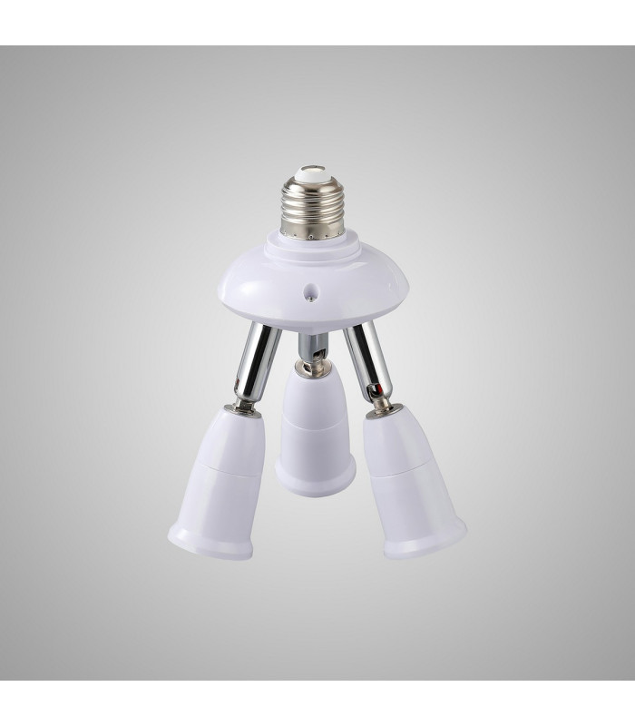 Additions 1 to 3 E27 Converter White Adjustable Lampholders-2