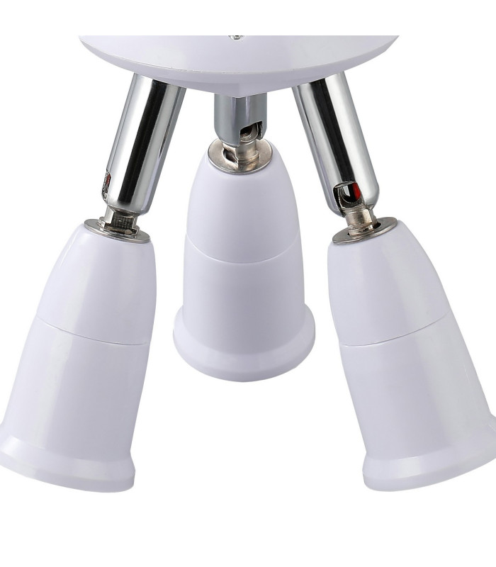Additions 1 to 3 E27 Converter White Adjustable Lampholders-4