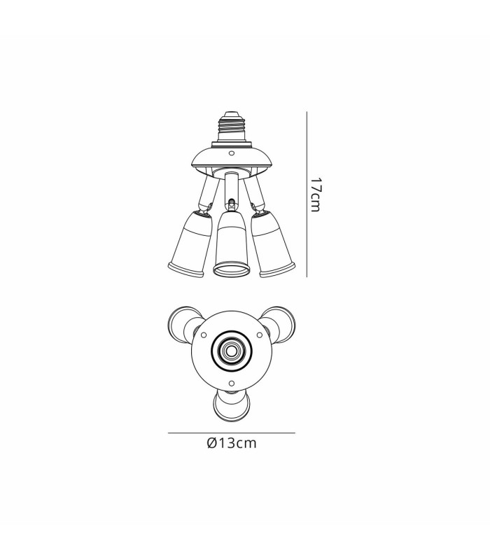 Additions 1 to 3 E27 Converter White Adjustable Lampholders-5