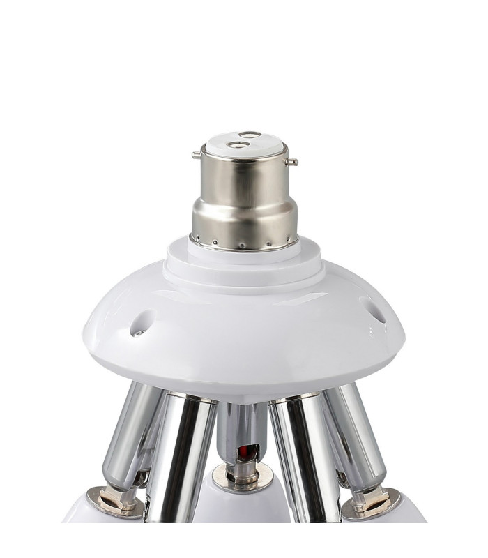 Additions 1 to 5 B22 to E27 Converter White Adjustable Lampholders-3