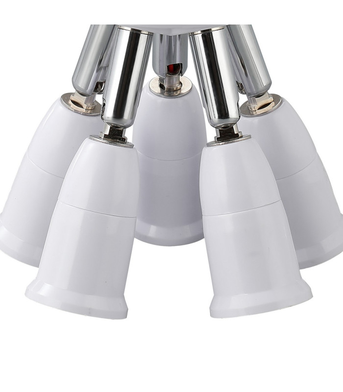 Additions 1 to 5 B22 to E27 Converter White Adjustable Lampholders-4