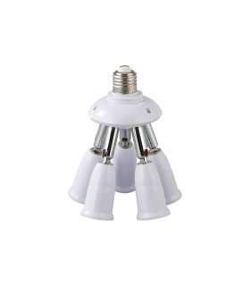 Additions 1 to 5 E27 Converter White Adjustable Lampholders-1