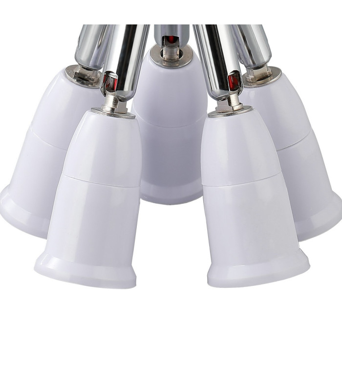 Additions 1 to 5 E27 Converter White Adjustable Lampholders-4