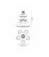 Additions 1 to 5 E27 Converter White Adjustable Lampholders-5