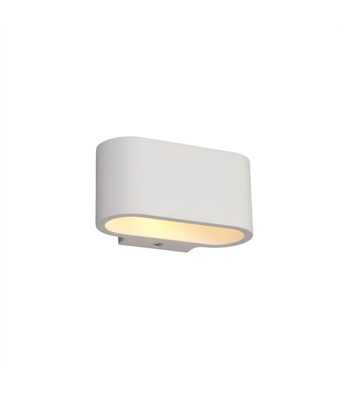 Alina Oval Wall Lamp 1 x G9 White Paintable Gypsum-4