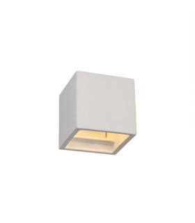 Alina Square Wall Lamp 1 x G9 White Paintable Gypsum-1