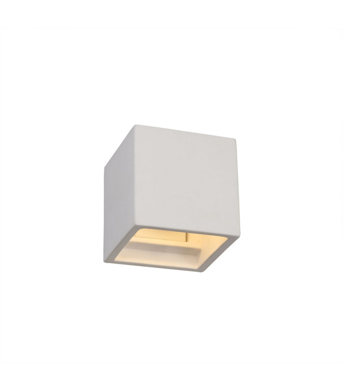 Alina Square Wall Lamp 1 x G9 White Paintable Gypsum-1