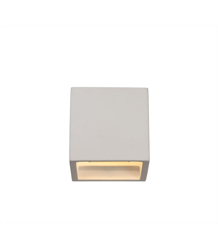 Alina Square Wall Lamp 1 x G9 White Paintable Gypsum-4